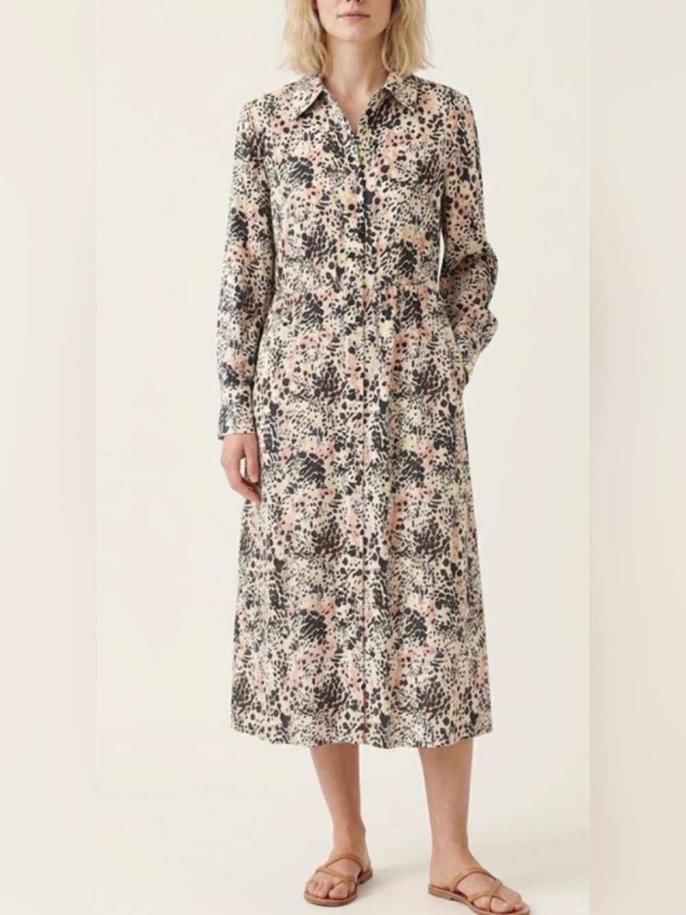 🍻🛒🍕🪻Pop Copenhagen shirt dress button down floral CLOSEOUT